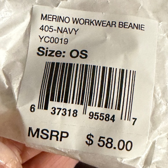 Faherty 100% Merino Workwear Beanie, Navy, one-size, brand-new! $58 MSRP. Unisex - Picture 8 of 8